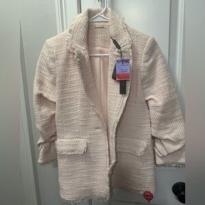 Ellie Tahari light pink tweed blazer. NEW WITH TAGS. Size 2.